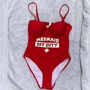 Cut out back one piece swimsuit